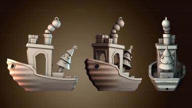 3D модель Причудливый праздничный корабль (STL)