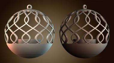 3D модель Декоративный металлический шар (STL)