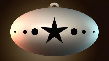 3D модель Подвеска «Звездный овал» (STL)