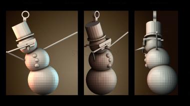 3D модель Дизайн скульптуры снеговика (STL)