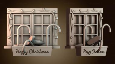 3D модель Рождественский декор окна (STL)