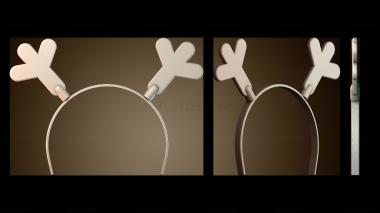 3D модель Повязка на голову из оленьих рогов (STL)