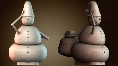 3D модель Снеговик с подарками (STL)