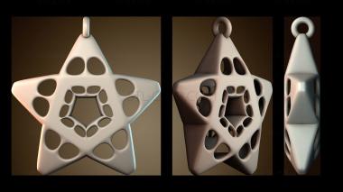 3D модель Дизайн подвески «Звезда» (STL)
