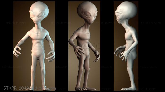 Статуэтки упрощенные Серый пришелец