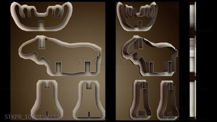 Статуэтки упрощенные Форма для печенья «Рудольф»