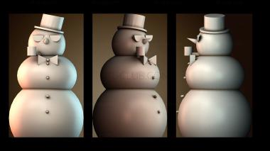 3D модель Снеговик (STL)