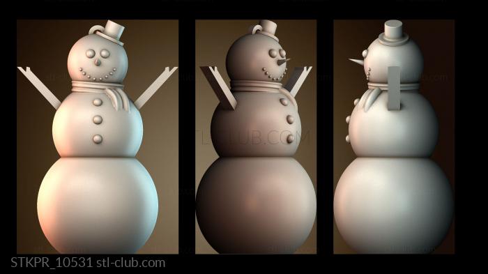 Статуэтки упрощенные Украшение «Снеговик»