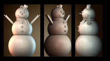 3D модель Украшение «Снеговик» (STL)