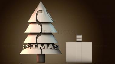 3D модель Веселое зимнее дерево (STL)