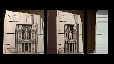 3D модель Сокровищница в Петре, Иордания (STL)