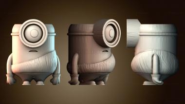3D модель Кашпо Minion в стиле каменного века (STL)