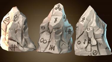 3D модель Камни с глифами (STL)
