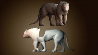 3D модель подставка для телефона — низкополигональная модель тигра (STL)