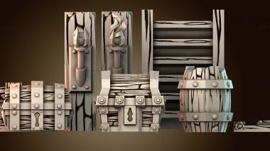 3D модель Готический город — набор подземелий (STL)