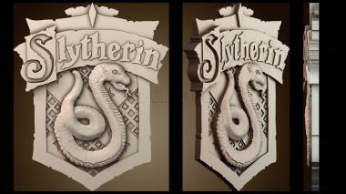 3D модель Значок факультета Слизерин — Гарри Поттер (STL)