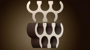 3D модель Дизайн держателя для бутылок (STL)