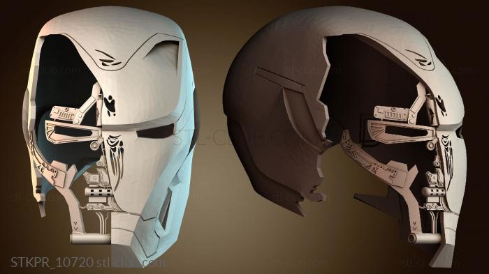 Статуэтки упрощенные Дизайн кибернетического шлема