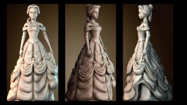 3D модель Мисс Белль Красавица и чудовище (STL)