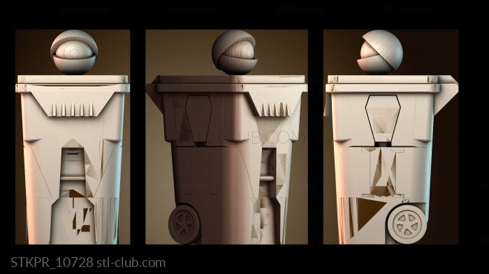 Статуэтки упрощенные Абстрактная мусорная корзина