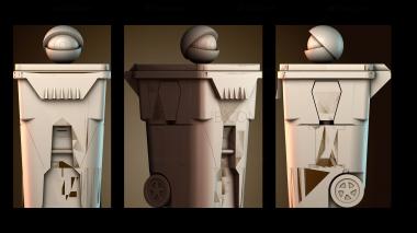 3D модель Абстрактная мусорная корзина (STL)