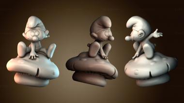 3D модель Смурфики в Брюсселе, Бельгия (STL)