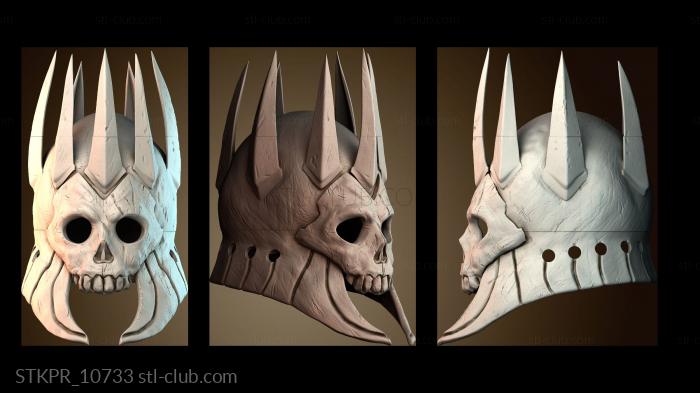 Статуэтки упрощенные Шлем с шипами и черепом