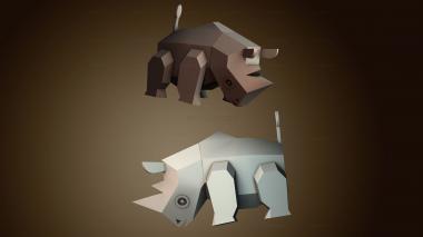 3D модель Носорог (STL)