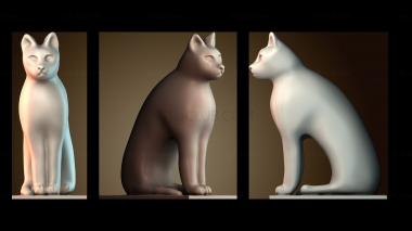 3D модель Животные для украшения саркофага Кот (STL)