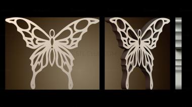 3D модель Элегантный дизайн бабочки (STL)