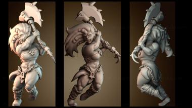 3D модель Полуорк варвар (STL)