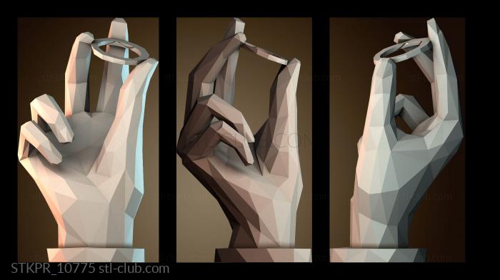 Статуэтки упрощенные Геометрический жест рукой