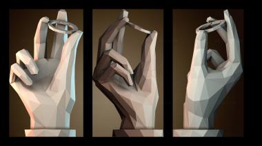 3D модель Геометрический жест рукой (STL)