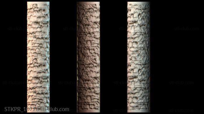 Статуэтки упрощенные Текстурированная каменная колонна