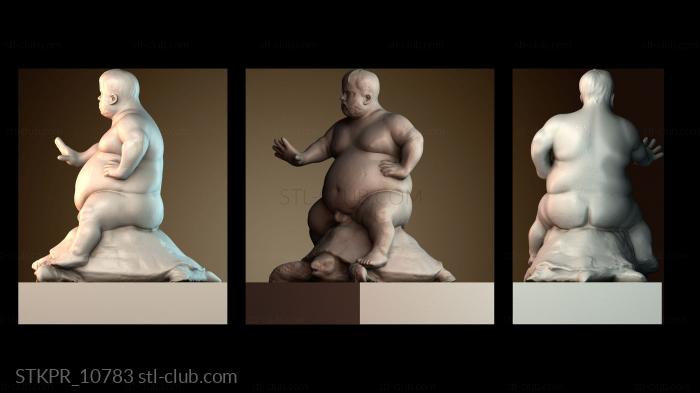 Статуэтки упрощенные Ребенок на панцире черепахи