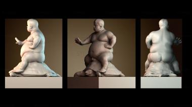 3D модель Ребенок на панцире черепахи (STL)