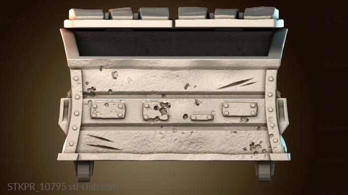 Статуэтки упрощенные Поврежденный металлический контейнер