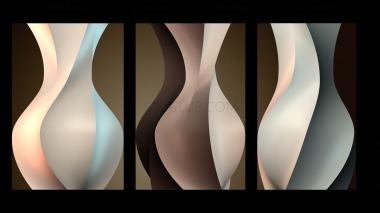 3D модель Стилизованная изогнутая ваза (STL)