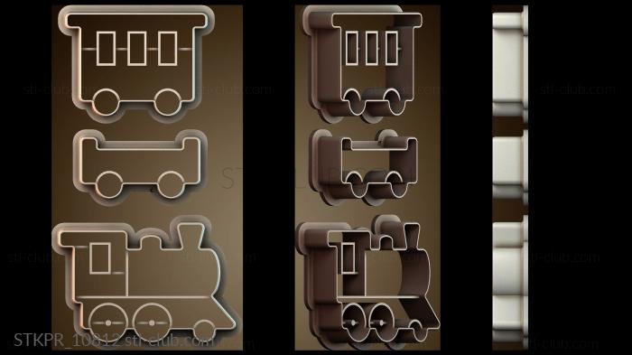 Статуэтки упрощенные Форма для печенья «Поезд»