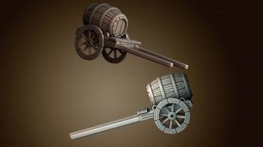 3D модель Деревянная тележка для бочек (STL)