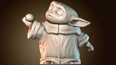 3D модель Малыш Йода с мячом (STL)