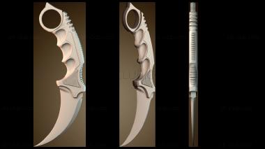 3D модель Изогнутый тактический нож (STL)