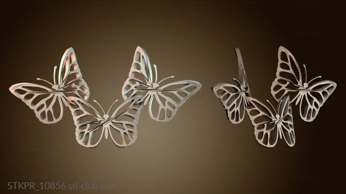 Статуэтки упрощенные Элегантные узоры с бабочками