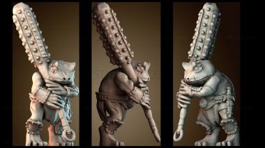 3D модель Варвар воин из племени лягушек (STL)