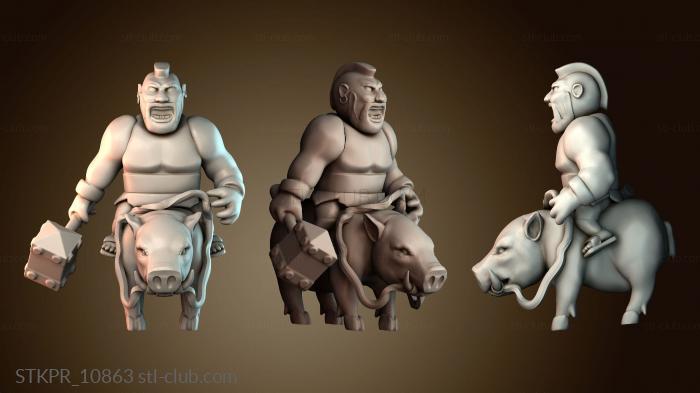 Статуэтки упрощенные Всадник на кабане Clash Of Clans
