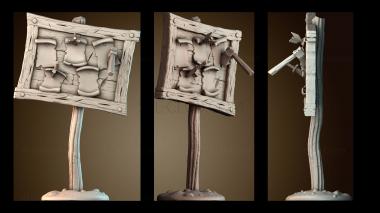 3D модель Деревянная вывеска (STL)
