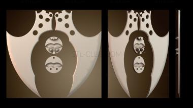 3D модель Конструкция изогнутого лезвия (STL)