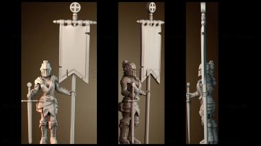 3D модель Женщина рыцарь (STL)