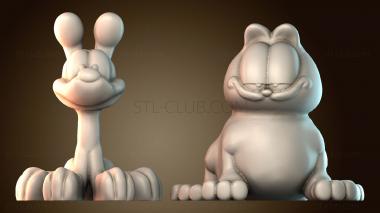 3D модель Гарфилд и Оди (STL)