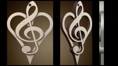 3D модель Музыкальное сердце (STL)